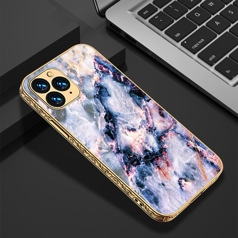 iPhone 13 Pro Cover - Colorful Marble Series - Premium Electroplated Shutterproof Case Soft Silicon Borders Case