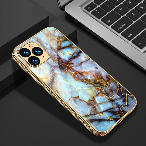 iPhone 11 Pro Cover - Colorful Marble Series - Premium Electroplated Shutterproof Case Soft Silicon Borders Case