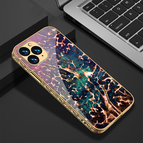 iPhone 13 Pro Cover - Colorful Marble Series - Premium Electroplated Shutterproof Case Soft Silicon Borders Case