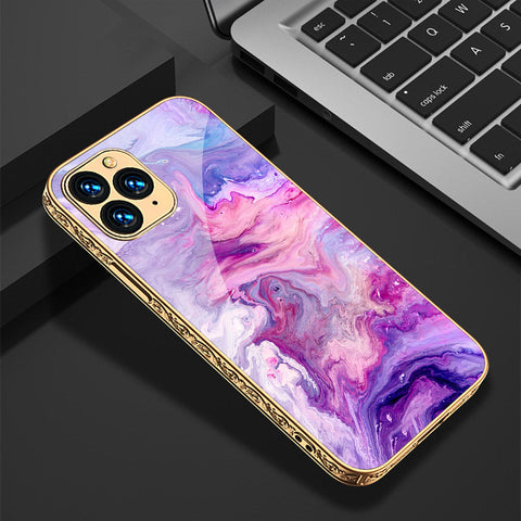 iPhone 13 Pro Cover - Colorful Marble Series - Premium Electroplated Shutterproof Case Soft Silicon Borders Case