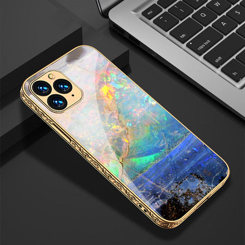 iPhone 13 Pro Cover - Colorful Marble Series - Premium Electroplated Shutterproof Case Soft Silicon Borders Case