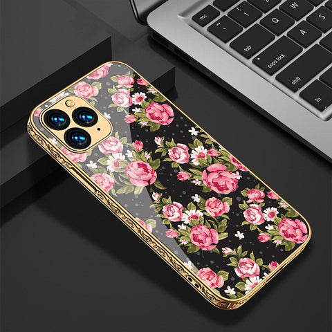 iPhone 13 Pro Cover - Floral Series - Premium Electroplated Shutterproof Case Soft Silicon Borders Case
