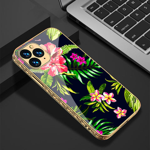 iPhone 13 Pro Cover - Floral Series - Premium Electroplated Shutterproof Case Soft Silicon Borders Case