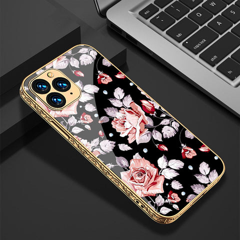 iPhone 13 Pro Cover - Floral Series - Premium Electroplated Shutterproof Case Soft Silicon Borders Case