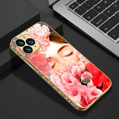 iPhone 13 Pro Cover - Floral Series - Premium Electroplated Shutterproof Case Soft Silicon Borders Case