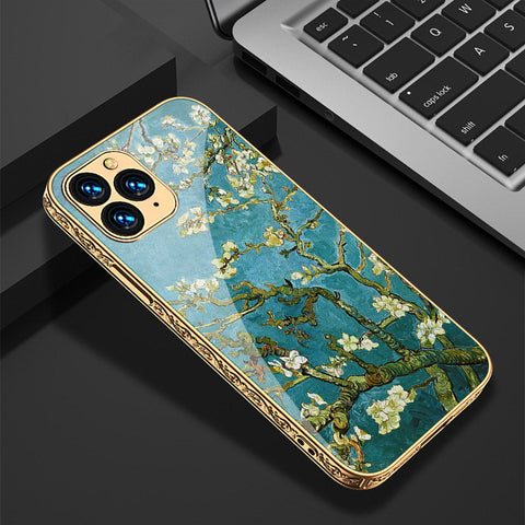 iPhone 13 Pro Cover - Floral Series 2 - Premium Electroplated Shutterproof Case Soft Silicon Borders Case
