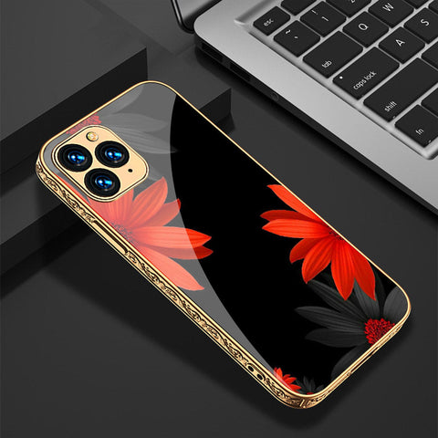 iPhone 13 Pro Cover - Floral Series 2 - Premium Electroplated Shutterproof Case Soft Silicon Borders Case