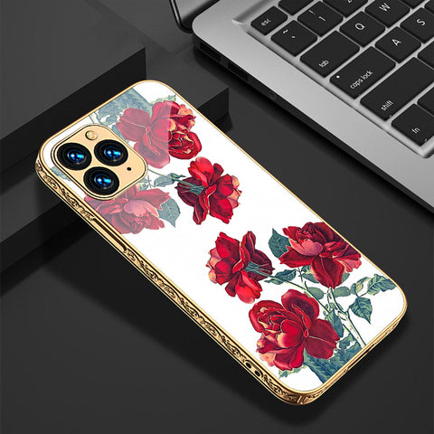 iPhone 13 Pro Cover - Floral Series 2 - Premium Electroplated Shutterproof Case Soft Silicon Borders Case