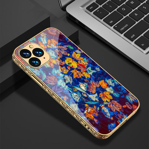 iPhone 13 Pro Cover - Floral Series 2 - Premium Electroplated Shutterproof Case Soft Silicon Borders Case