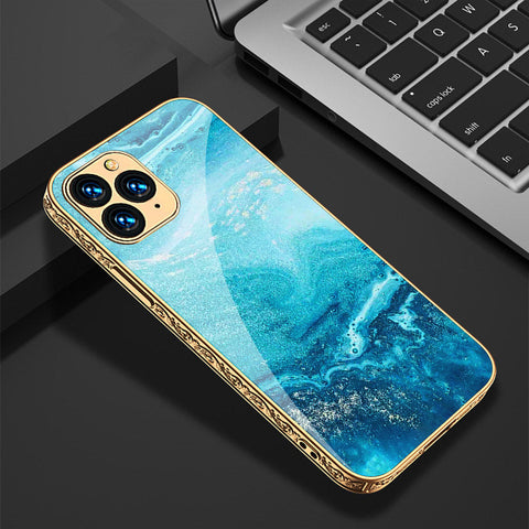 iPhone 11 Pro Max Cover - Mystic Marble Series - Premium Electroplated Shutterproof Case Soft Silicon Borders Case
