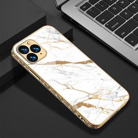 iPhone 13 Pro Max Cover - Mystic Marble Series - Premium Electroplated Shutterproof Case Soft Silicon Borders Case