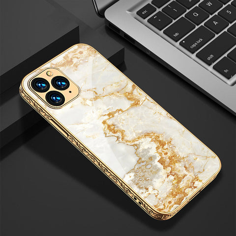 iPhone 13 Pro Max Cover - Mystic Marble Series - Premium Electroplated Shutterproof Case Soft Silicon Borders Case