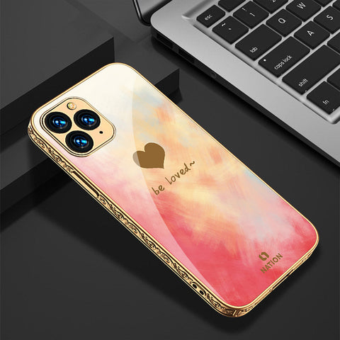 iPhone 13 Pro Cover - Onation Heart Series - Premium Electroplated Shutterproof Case Soft Silicon Borders Case