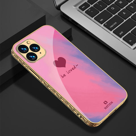 iPhone 13 Pro Cover - Onation Heart Series - Premium Electroplated Shutterproof Case Soft Silicon Borders Case