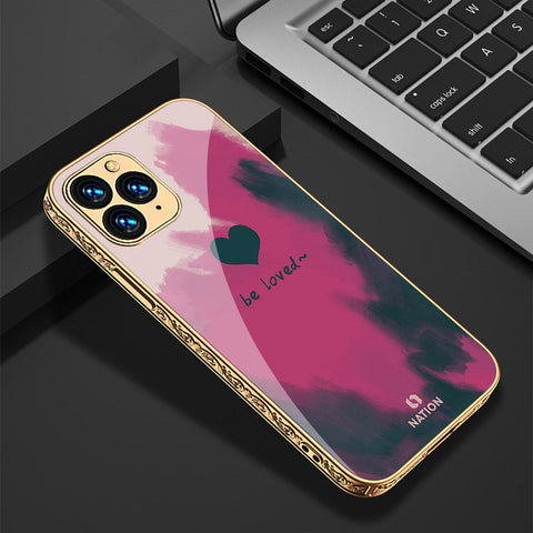 iPhone 13 Pro Cover - Onation Heart Series - Premium Electroplated Shutterproof Case Soft Silicon Borders Case