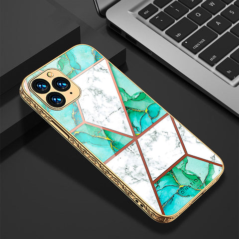 iPhone 13 Pro Cover - O'Nation Shades of Marble Series - Premium Electroplated Shutterproof Case Soft Silicon Borders Case