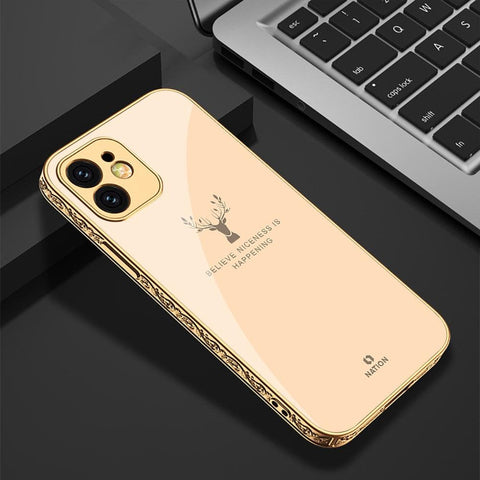 iPhone 12 Pro Cover - Nice Series - D26 - HQ Ultra Shine Premium Infinity Glass Soft Silicon Borders Case ( Fast Delivery )