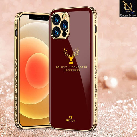 iPhone 13 Pro Max Cover - Nice Series - D9 - HQ Ultra Shine Premium Infinity Glass Soft Silicon Borders Case ( Fast Delivery )