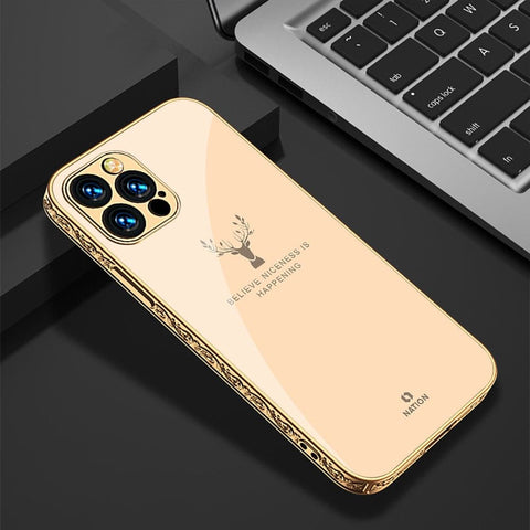 iPhone 13 Pro Cover - Nice Series - D282 - HQ Ultra Shine Premium Infinity Glass Soft Silicon Borders Case ( Fast Delivery )