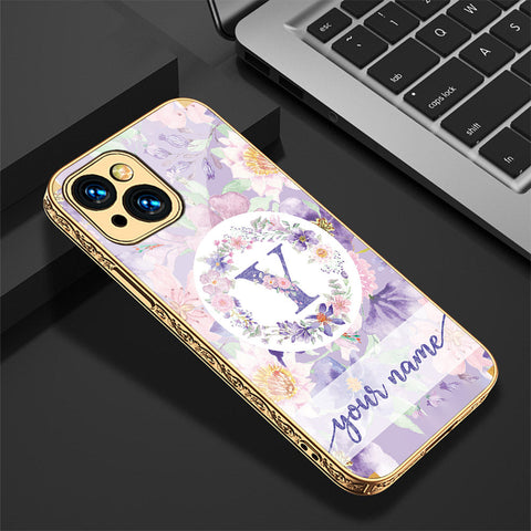 iPhone 14 Cover - Personalized Alphabet Series - Premium Electroplated Shutterproof Case Soft Silicon Borders Case