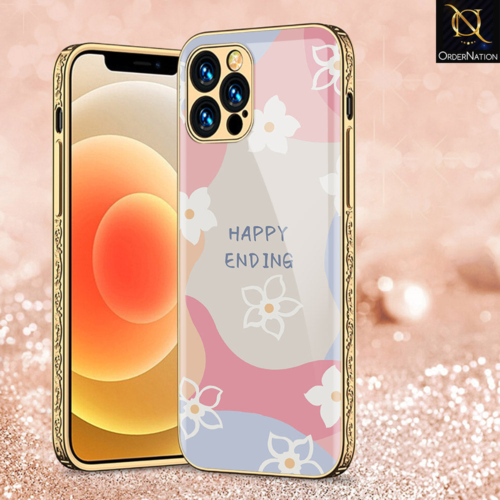 iPhone 14 Pro Max Cover - Happy Series - Premium Electroplated Shutterproof Case Soft Silicon Borders Case