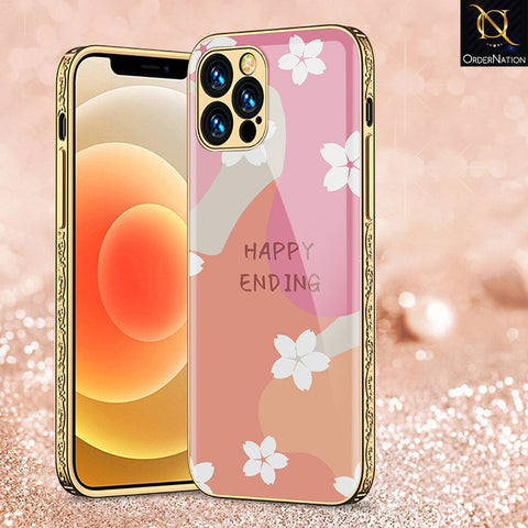 iPhone 14 Pro Max Cover - Happy Series - Premium Electroplated Shutterproof Case Soft Silicon Borders Case