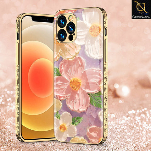 iPhone 15 Pro Cover - Floral Series - Premium Electroplated Shutterproof Case Soft Silicon Borders Case
