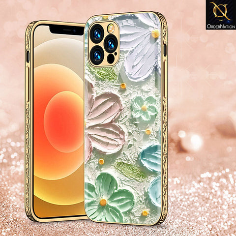 iPhone 15 Pro Cover - Floral Series - Premium Electroplated Shutterproof Case Soft Silicon Borders Case