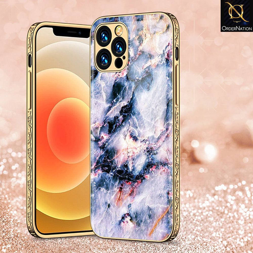iPhone 15 Pro Cover - Colorful Marble Series - Premium Electroplated Shutterproof Case Soft Silicon Borders Case