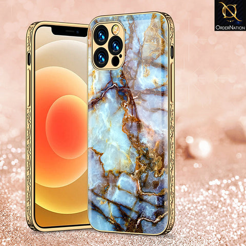 iPhone 15 Pro Cover - Colorful Marble Series - Premium Electroplated Shutterproof Case Soft Silicon Borders Case