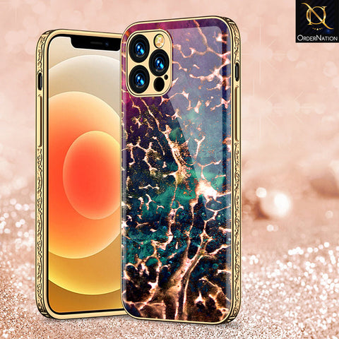 iPhone 15 Pro Cover - Colorful Marble Series - Premium Electroplated Shutterproof Case Soft Silicon Borders Case