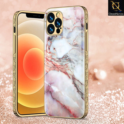 iPhone 15 Pro Cover - Colorful Marble Series - Premium Electroplated Shutterproof Case Soft Silicon Borders Case