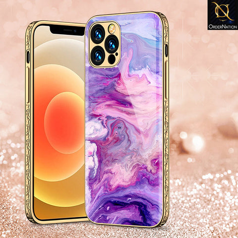 iPhone 15 Pro Cover - Colorful Marble Series - Premium Electroplated Shutterproof Case Soft Silicon Borders Case