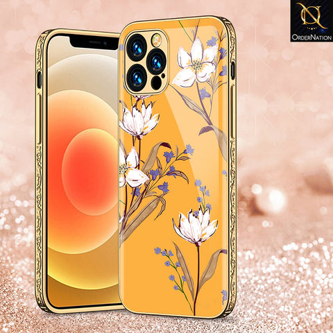 iPhone 15 Pro Cover - Floral Series - Premium Electroplated Shutterproof Case Soft Silicon Borders Case