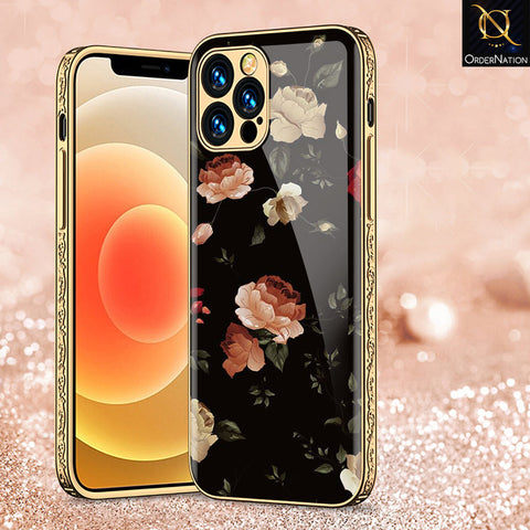 iPhone 15 Pro Max Cover - Floral Series 2 - Premium Electroplated Shutterproof Case Soft Silicon Borders Case