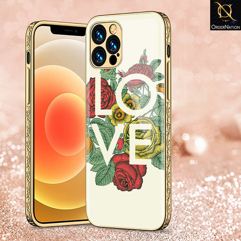 iPhone 15 Pro Cover - Floral Series 2 - Premium Electroplated Shutterproof Case Soft Silicon Borders Case
