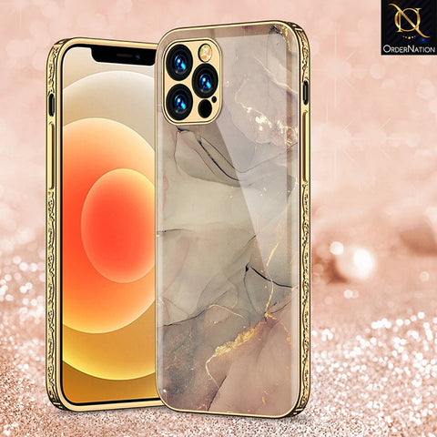 iPhone 14 Pro Max Cover - Mystic Marble Series - Premium Electroplated Shutterproof Case Soft Silicon Borders Case
