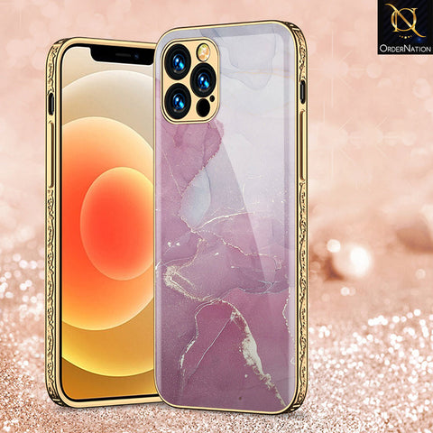 iPhone 14 Pro Max Cover - Mystic Marble Series - Premium Electroplated Shutterproof Case Soft Silicon Borders Case