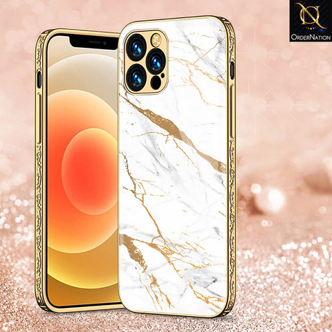 iPhone 14 Pro Cover - Mystic Marble Series - Premium Electroplated Shutterproof Case Soft Silicon Borders Case
