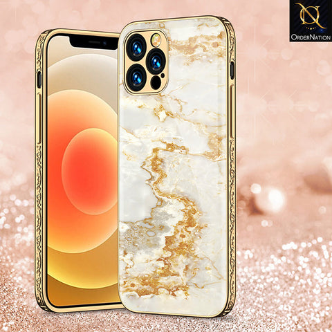 iPhone 15 Pro Cover - Mystic Marble Series - Premium Electroplated Shutterproof Case Soft Silicon Borders Case