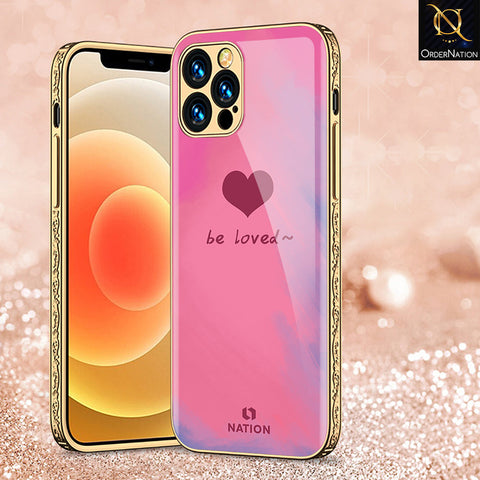 iPhone 15 Pro Max Cover - Onation Heart Series - Premium Electroplated Shutterproof Case Soft Silicon Borders Case