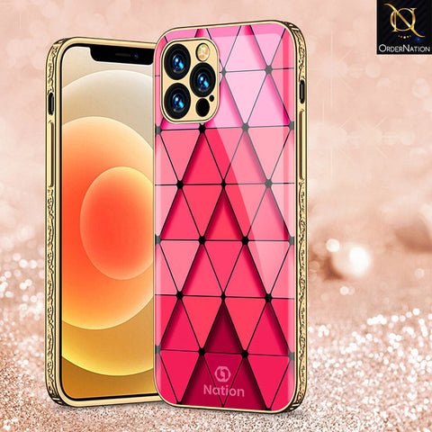 iPhone 14 Pro Max Cover - Onation Pyramid Series - Premium Electroplated Shutterproof Case Soft Silicon Borders Case