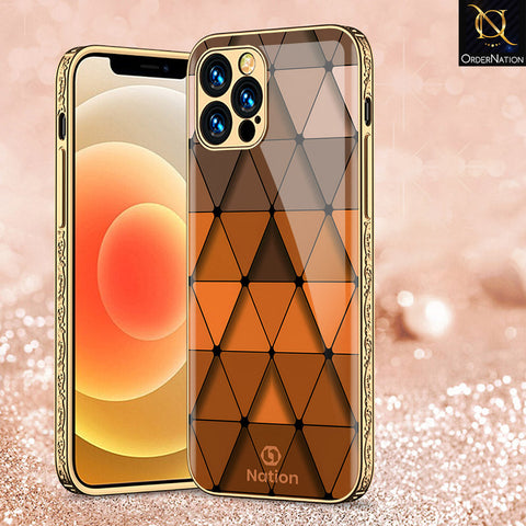 iPhone 14 Pro Max Cover - Onation Pyramid Series - Premium Electroplated Shutterproof Case Soft Silicon Borders Case