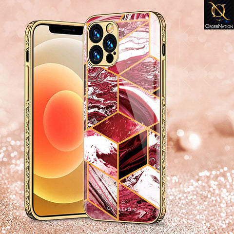 iPhone 14 Pro Max Cover - O'Nation Shades of Marble Series - Premium Electroplated Shutterproof Case Soft Silicon Borders Case