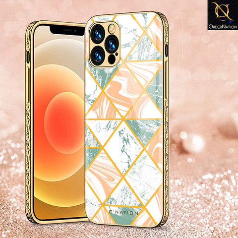 iPhone 14 Pro Max Cover - O'Nation Shades of Marble Series - Premium Electroplated Shutterproof Case Soft Silicon Borders Case