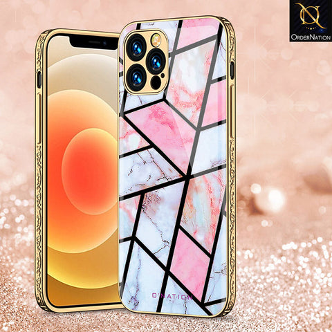 iPhone 14 Pro Max Cover - O'Nation Shades of Marble Series - Premium Electroplated Shutterproof Case Soft Silicon Borders Case