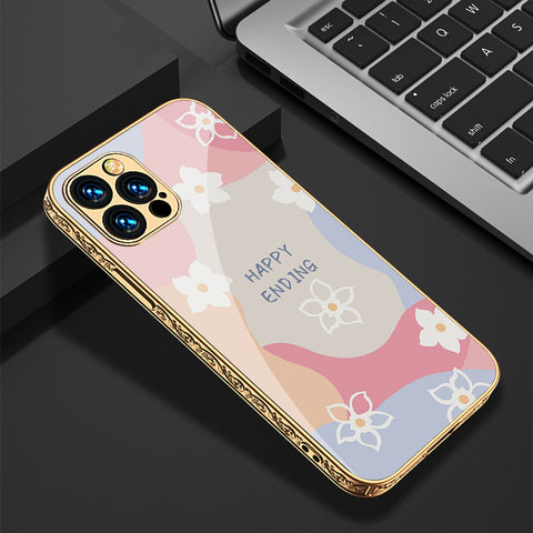 iPhone 14 Pro Max Cover - Happy Series - Premium Electroplated Shutterproof Case Soft Silicon Borders Case