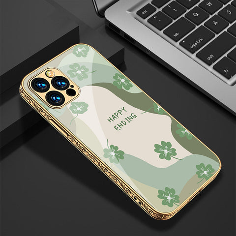 iPhone 14 Pro Max Cover - Happy Series - Premium Electroplated Shutterproof Case Soft Silicon Borders Case