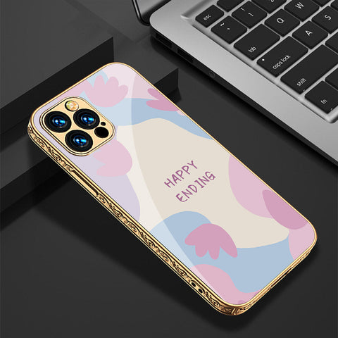 iPhone 14 Pro Max Cover - Happy Series - Premium Electroplated Shutterproof Case Soft Silicon Borders Case