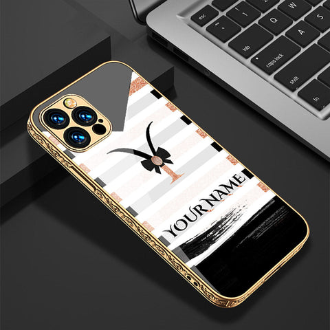 iPhone 15 Pro Max Cover - Personalized Alphabet Series - Premium Electroplated Shutterproof Case Soft Silicon Borders Case